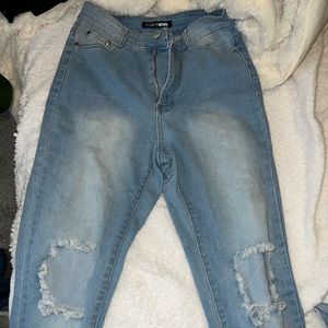 Fashion Nova light wash jeans